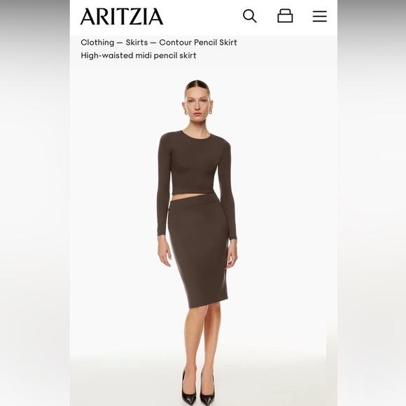 ARITZIA Babaton Rich Mocha Brown Set - Picture 4 of 8